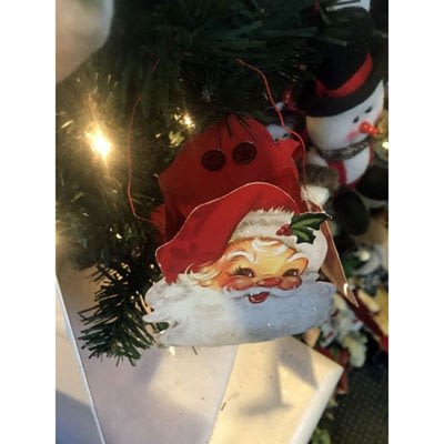 Santa Bucket Tree Ornament Cherub Capers Creations