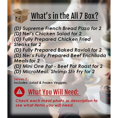 Meals in a Box for 2 All 7 at Nel’s Bi-Lo Market