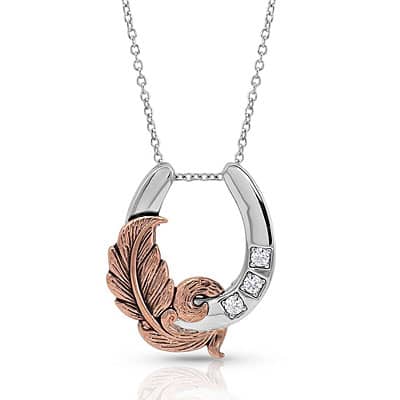 Montana Silversmith Natural Luck Horseshoe Necklace at Vickers Western Store