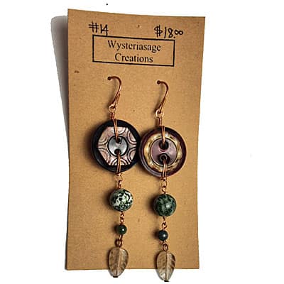 Handcrafted Earrings 4 at Wysteriasage Creations