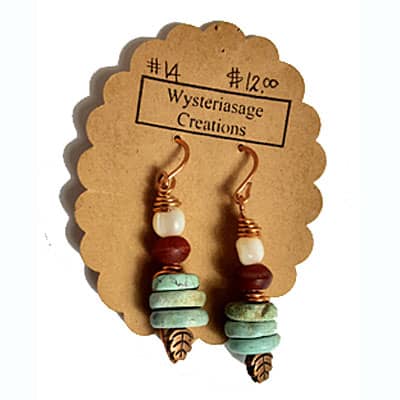 Handcrafted Earrings 6 at Wysteriasage Creations