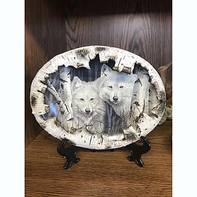 Wolf Face Decorator Plate at 2nd Time Around