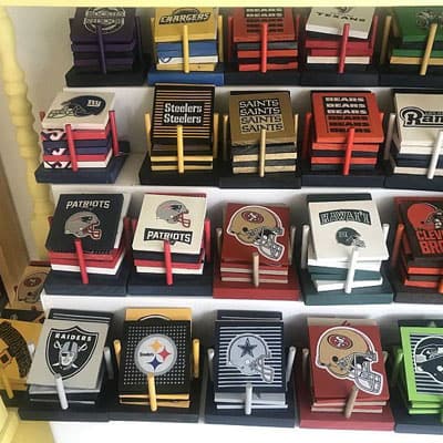 NFL Coasters at Poky Dot Boutique