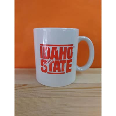 Idaho State White Mug O&B at The Orange and Black Store