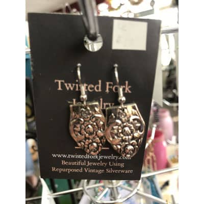 Shop Pocatello Poky Dot Boutique Twisted Fork earrings
