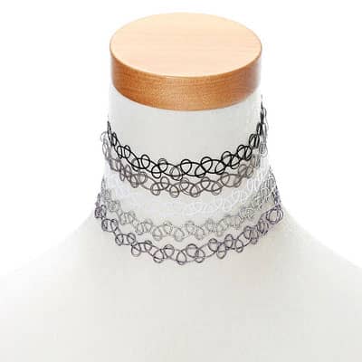 Neutral Tattoo Choker Necklaces – 5 Pack at Claire’s