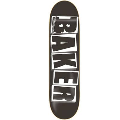 8.0″ Baker Skateboards Logo DECK- White/ Black at Deckadence