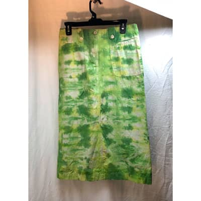 Shop Pocatello Pegasus green tie-dye long skirt