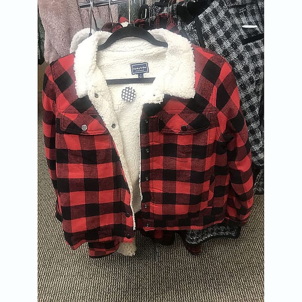 Plaid Lined Jacket at Poky Dot Boutique